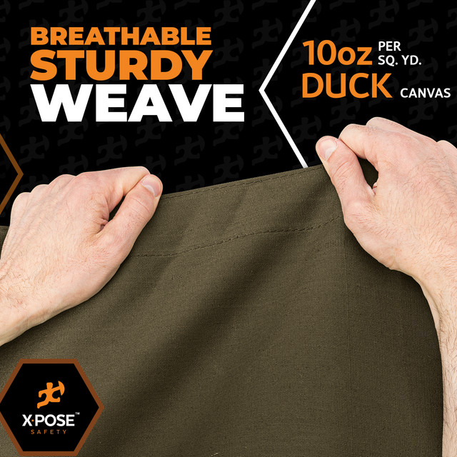 WHITE DUCK 12 x 14 ft Heavy Duty Canvas Tarp, 18 oz Water-Resistant Cotton with Reinforced Edges & Stainless Steel Grommets, Olive