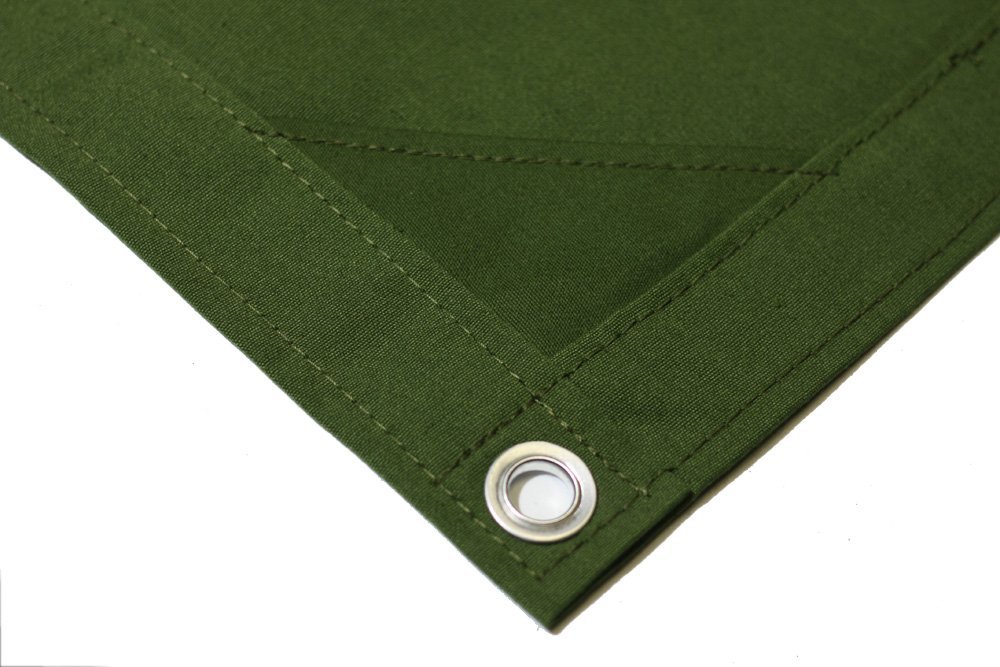 8' X 12' Green Canvas Tarp 10 oz Heavy Duty / Water Resistant eBay