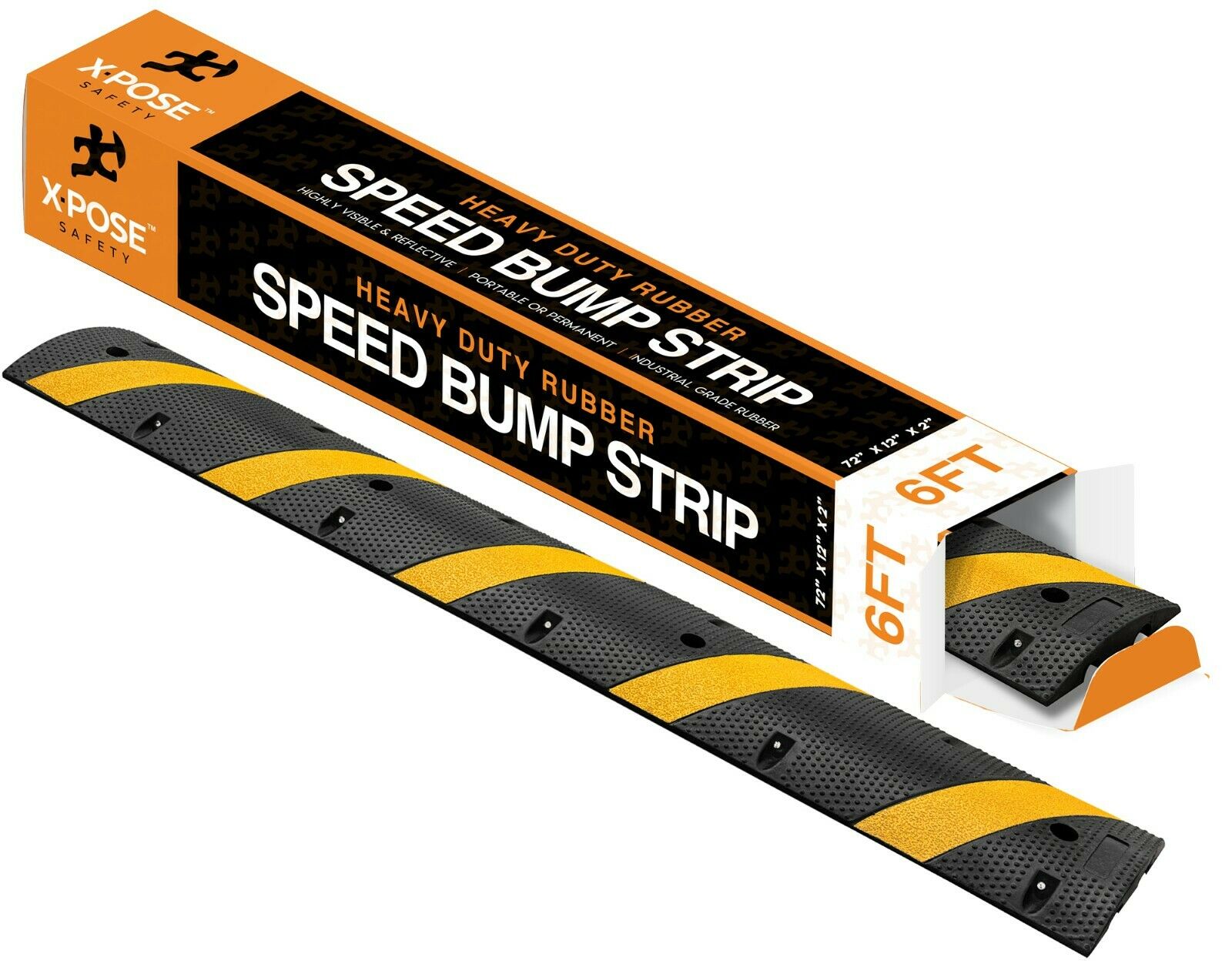 Speed Bump Strip Ft Rubber Speed Humps With Modular Interlocking